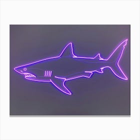 Neon Purple Smallscale Cookiecutter Shark 3 Canvas Print