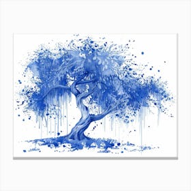 Blue Tree 1 Canvas Print