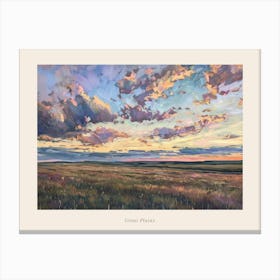 Western Sunset Landscapes Great Plains 2 Poster Canvas Print
