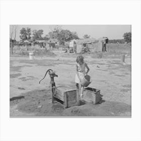 A Well, Water Supply For About A Dozen Families At Mays Avenue Camp, Oklahoma City, Oklahoma Canvas Print