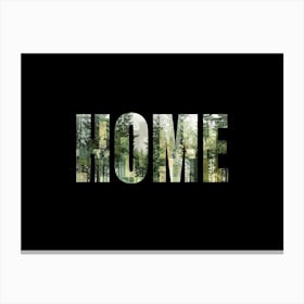 Home Poster Forest Photo Collage 2 Canvas Print