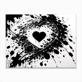 Heart Splatter 3 Canvas Print