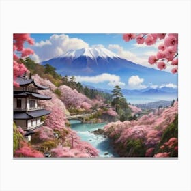 Mt Fuji Japan landscape Canvas Print