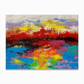 Abstract sun set Canvas Print