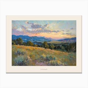 Western Sunset Landscapes Colorado 1 Poster Canvas Print