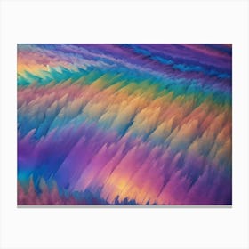 A Abstract Image Of A Colorful Gradient With A Pattern Of Vertical Stripes Canvas Print