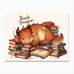 Book Dragon 2 Canvas Print