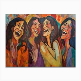 Laughing With Friends - Laughing Women Canvas Print