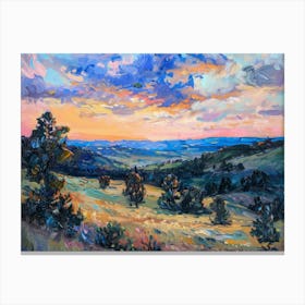 Western Sunset Landscapes Black Hills South Dakota 1 Canvas Print