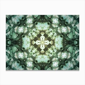 Abstraction Green Pattern Made Of Watercolor And Alcohol Ink 3 Canvas Print