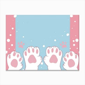 Paws Of Cats Canvas Print