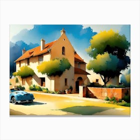 House In The Countryside Canvas Print