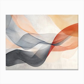 Serene silk movement with abstract gradient wave Toile