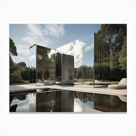 Mirrored House In The Evening Canvas Print