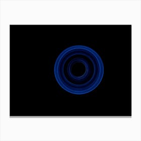Glowing Abstract Curved Blue Lines 13 Canvas Print