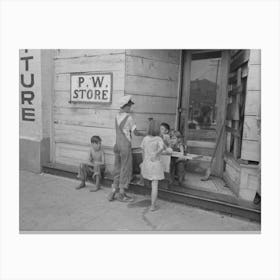 Muskogee, Oklahoma, Ice Cold Pop For Sale At A Children S Stand In The Farm Marketing Section By Russell Lee Canvas Print