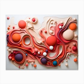 Sculpting Simplicity: Abstract Natural Order in Polymer Clay Canvas Print