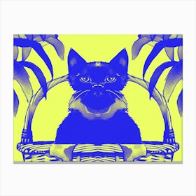 Cats Meow Yellow 1 Canvas Print