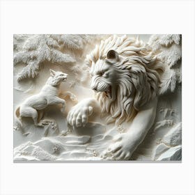 3d Relief Beautiful Canvas Print