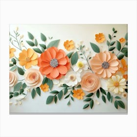 3d Floral 1 Canvas Print