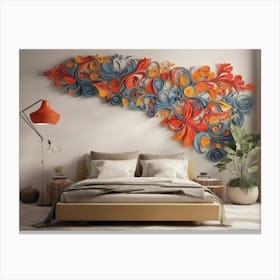 Abstract Floral Wall Art Canvas Print