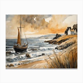 European Coastal Painting (83) Canvas Print