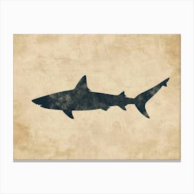 Port Jackson Shark Silhouette 5 Canvas Print