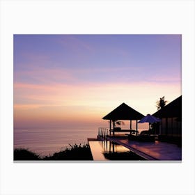 Tanquil Villa Sunset In Bali Canvas Print