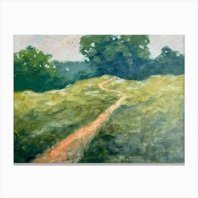 Path In The Grass painting Canvas Print