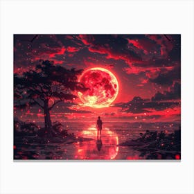 Red Moon 9 Canvas Print