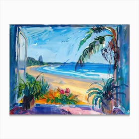 Byron Bay From The Window View Painting 4 Canvas Print