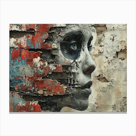 Temporal Resonances: A Conceptual Art Collection. Street Art Canvas Print