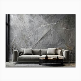 Abstract Stone Material Structure Grey Rock Halloween Granular Rough Wallpaper Stucco Dar (36) Canvas Print