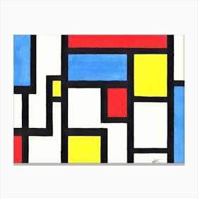 Tribute to Mondrian Canvas Print