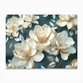 Abstract Background Of 3d Magnolia Flowers Toile