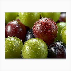 Grapes With Water Droplets Canvas Print