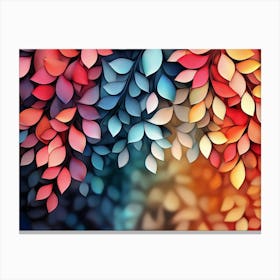 Elegant Colorful With Vibrant Flower Hanging Branches 7 Lienzos