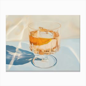 Refreshing Orange Beverage with Ice Canvas Print