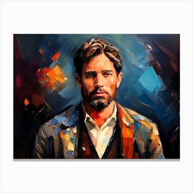 Creative Man Portrait Paint Canvas Print