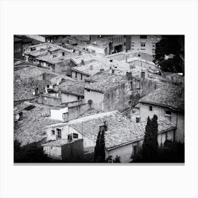 Romantic Vantage Point Over The Roofs Of A France Village // Travel Photography Canvas Print