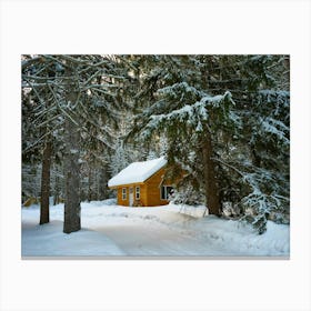 Cabin In The Woods 11 Canvas Print