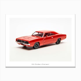 Toy Car 69 Dodge Charger Red Poster Canvas Print