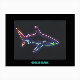 Neon Goblin Shark 6 Poster Canvas Print