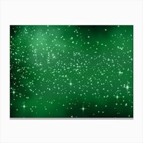 Green Light Shining Star Background Canvas Print