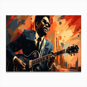 Man With A Guitar 8 Canvas Print