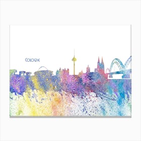 Cologne Germany Skyline Splash Canvas Print