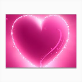 A Glowing Pink Heart Vibrant Horizontal Composition 17 Canvas Print