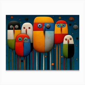 Colorful Birds Canvas Print