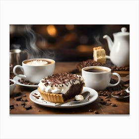 Coffee And Dessert Canvas Print