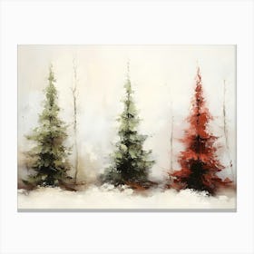 Three Christmas Trees 1 Canvas Print